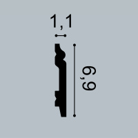Орак Плинтус SX165 (69х11х2000мм) (16) Селект. Дюрополимер / композит